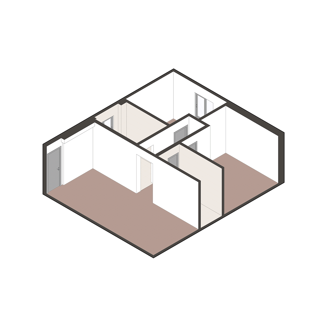Desenho técnico elevação projeto apartamento Mara.